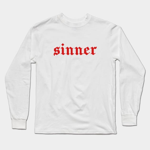 sinner Long Sleeve T-Shirt by purplecrowshub